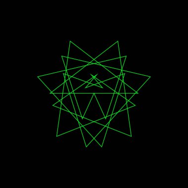 Satırları soyut geometrik şekli. Vektör anahat çizim.