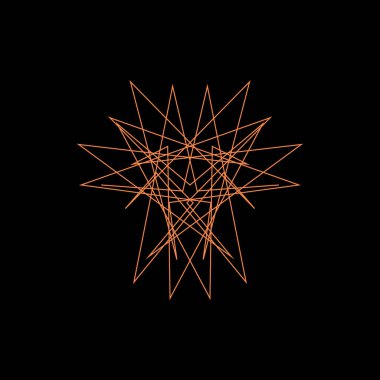 Satırları soyut geometrik şekli. Vektör anahat çizim.