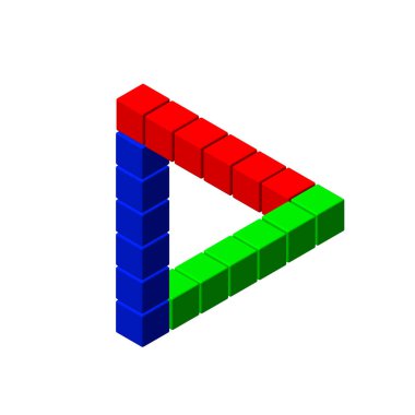 Oyuncak yapı taşları inanılmaz rakam. Vektör renkli Hüseyin