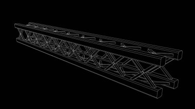 Kiriş kirişleri. Vektör anahat çizimi.