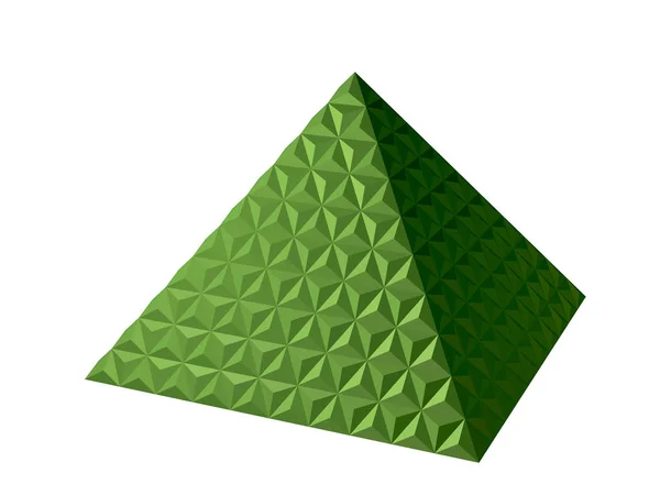 抽象的な未来のピラミッド。白で隔離された3d ベクトル・イラスト — ストックベクタ