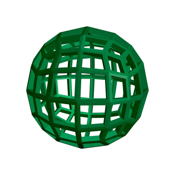 Fil de sphère abstrait. Illustration vectorielle 3d . — Image vectorielle