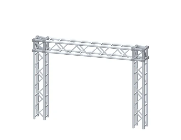 Construção Truss. Isolado em fundo branco. 3D Vector illu — Vetor de Stock