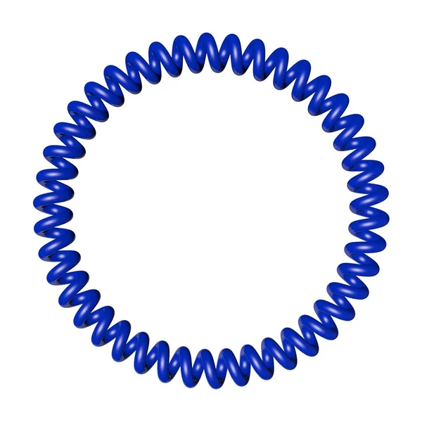 Кольцо Спирального Телефонного Кабеля Изолированный Белом Фоне Рендеринг — стоковое фото