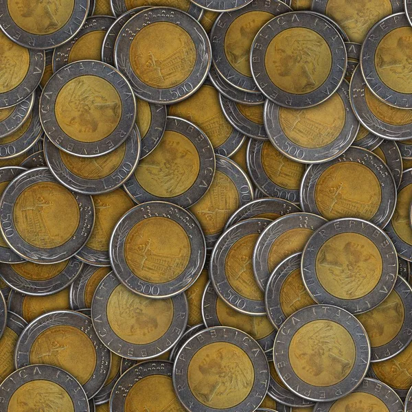 Фронт Монет Італійська Ліра Безшовний Візерунок — стокове фото