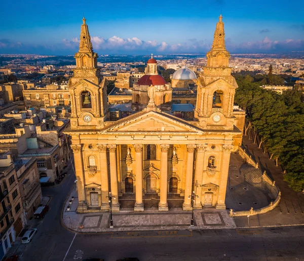 Valletta Malta Saint Publius Parish Church Also Known Floriana Parish — Stock Photo, Image