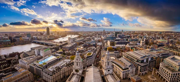 Londres Inglaterra Vista Panorámica Aérea Del Horizonte Londres Tomada Desde —  Fotos de Stock