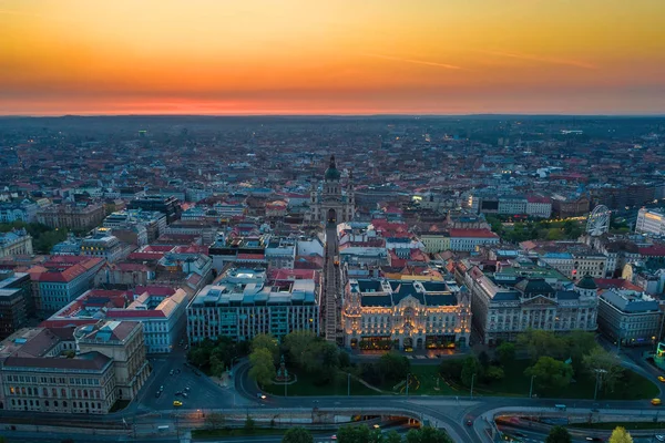 Budapest Hungría Vista Panorámica Aérea Budapest Con Famosa Basílica San —  Fotos de Stock