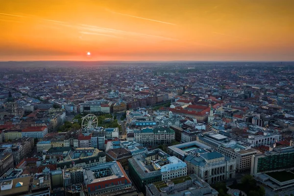 Budapest Hongrie Vue Aérienne Centre Budapest Avec Basilique Saint Étienne — Photo