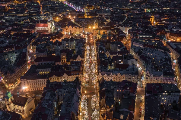 Prag Çek Cumhuriyeti Geleneksel Noel Pazarıyla Ünlü Prag Eski Kasabası — Stok fotoğraf