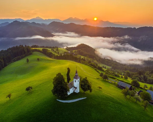 Skofja Loka Slowenien Blick Aus Der Luft Auf Die Wunderschöne — Stockfoto