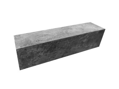 Boş çimento masa kalıbı. ürün gösterimi için beton üzerine beyaz arkaplan.