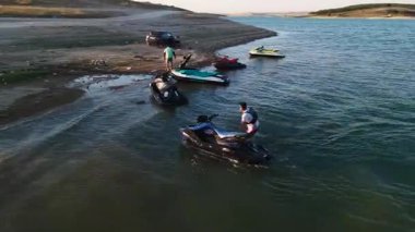 Fast-paced action on jet skis along historic river in Eastern Turkey.