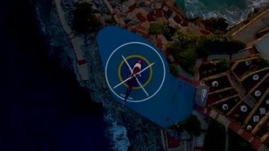 Helikopter park halindeyken gün batımı canlı..