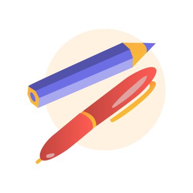 Basit vektör kalem ve kurşun kalem simgeler