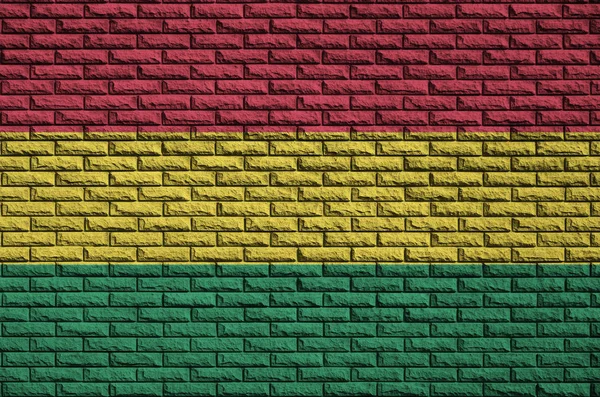 Bolivien Flagge Auf Eine Alte Ziegelwand Gemalt — Stockfoto