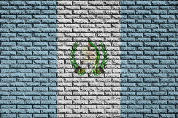 Guatemala Flag Painted Old Brick Wall — Stock Photo