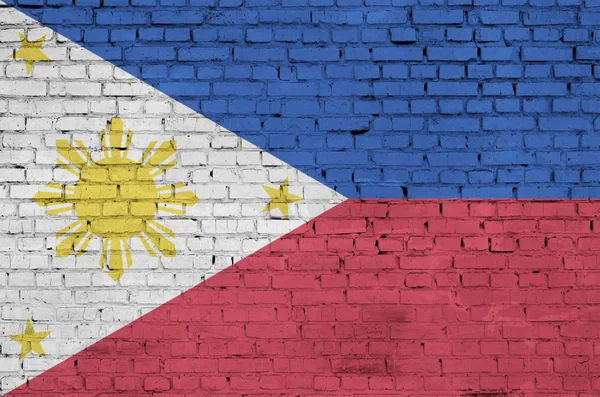 Philippines Flag Painted Old Brick Wall — Stock Photo, Image