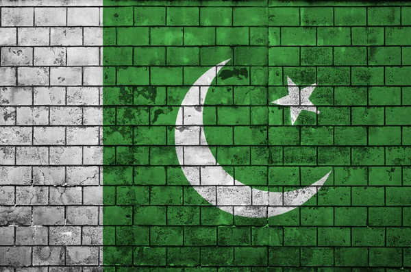 Pakistan Flag Painted Old Brick Wall — Stock Photo, Image