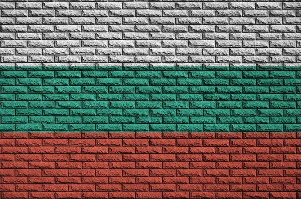 Bulgarije Vlag Geschilderd Een Oude Bakstenen Muur — Stockfoto