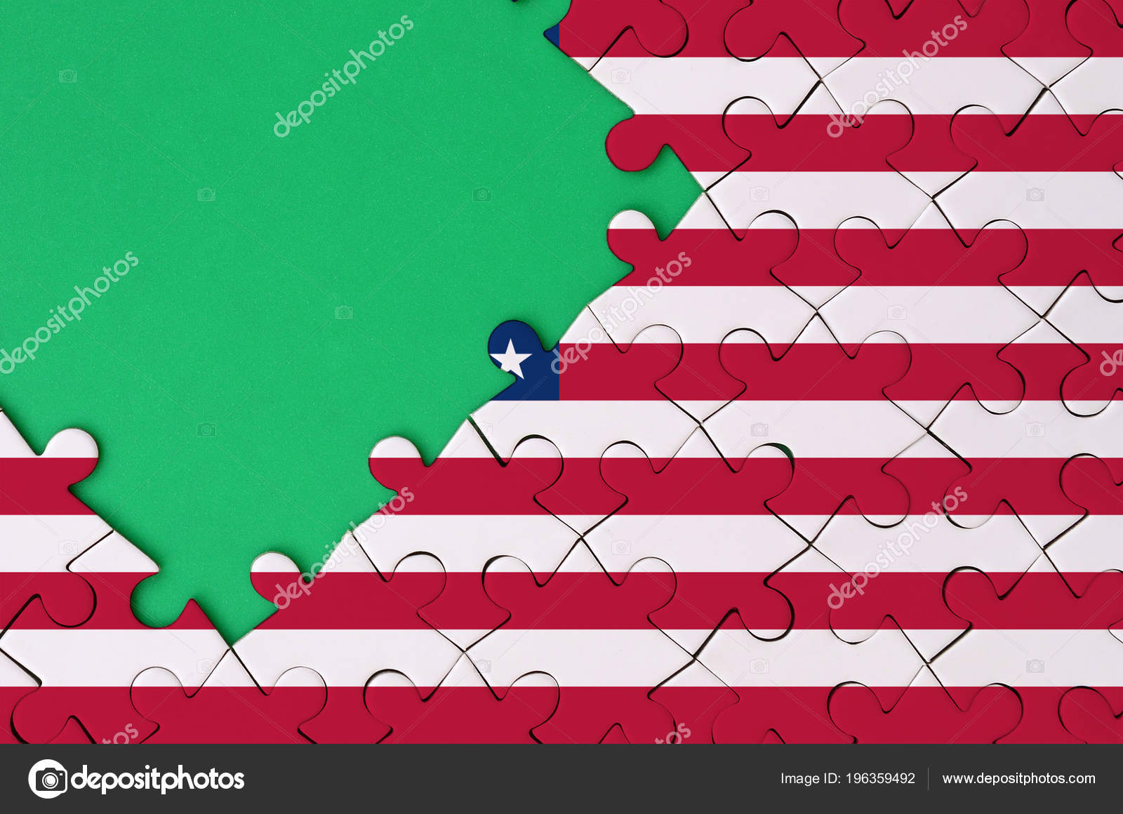 United States America Flag Depicted Completed Jigsaw Puzzle Free Green Stock P O United States America Flag Depicted Completed Jigsaw Puzzle Free Green Stock P O