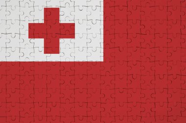Tonga bayrak katlanmış bir bulmaca tasvir