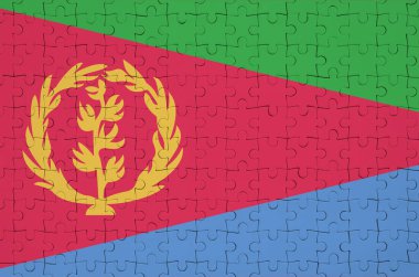 Eritre bayrak katlanmış bir bulmaca tasvir