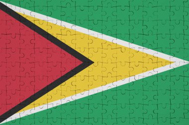 Guyana bayrak katlanmış bir bulmaca tasvir