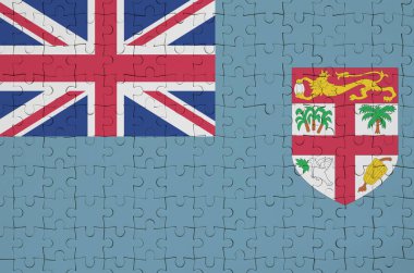 Fiji bayrak katlanmış bir bulmaca tasvir