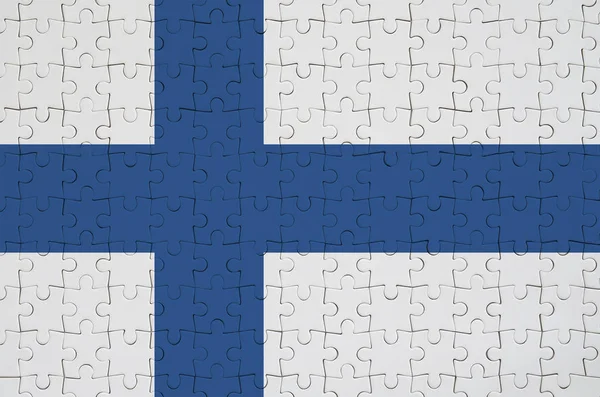핀란드 접힌된 퍼즐에 그려져 — 스톡 사진
