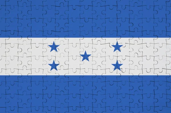 Honduras Flagga Avbildad Ett Vikta Pussel — Stockfoto