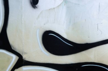 Sokak sanatı. Krom ve kırmızı tonlarında renkli grafiti resmi bir parçasının arka plan görüntü.