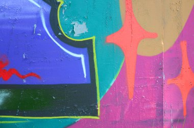 Sokak sanatı. Moda renkler renkli grafiti resimde bir arka plan görüntüsü.