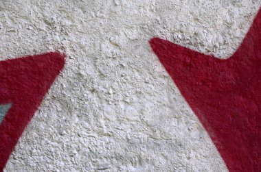 Sokak sanatı. Krom ve kırmızı tonlarında renkli grafiti resmi bir parçasının arka plan görüntü.