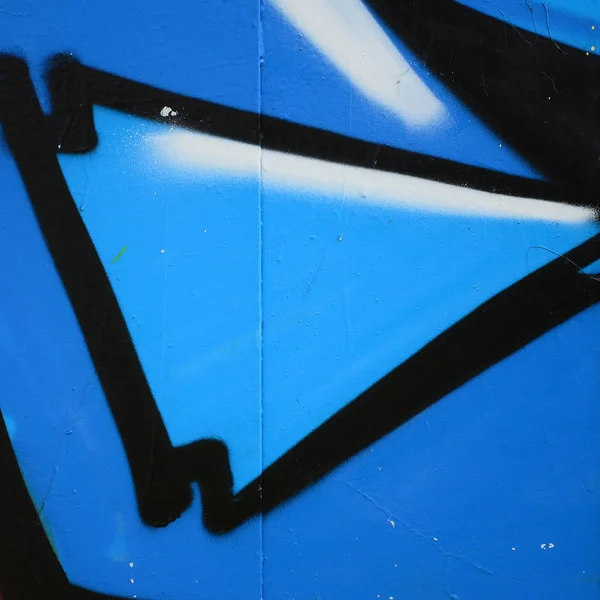 Gatukonst Abstrakt Bakgrundsbild Ett Fragment Färgad Graffitimålning Blå Toner — Stockfoto