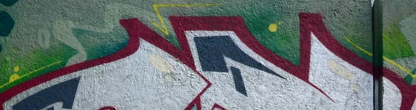 Sztuka Ulicy Tło Obrazu Fragment Kolorowe Graffiti Obraz Odcieniach Chrome — Zdjęcie stockowe