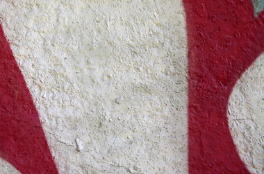 Sokak sanatı. Krom ve kırmızı tonlarında renkli grafiti resmi bir parçasının arka plan görüntü.