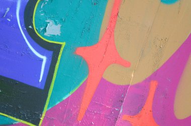 Sokak sanatı. Moda renkler renkli grafiti resimde bir arka plan görüntüsü.