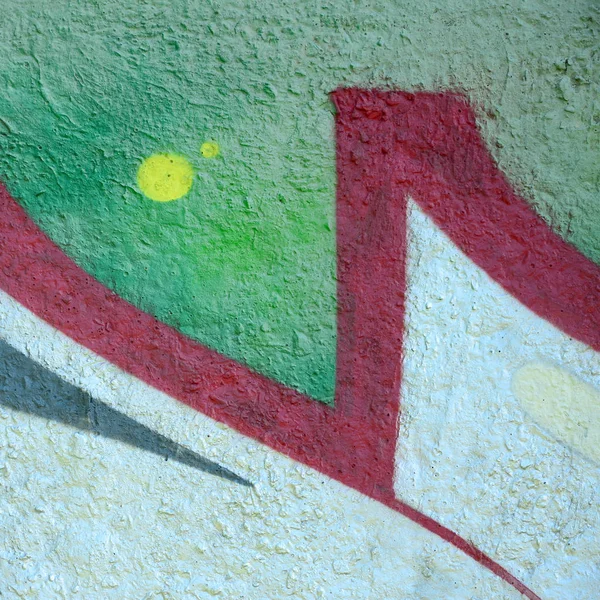 Sztuka Ulicy Tło Obrazu Fragment Kolorowe Graffiti Obraz Odcieniach Chrome — Zdjęcie stockowe