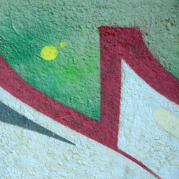 Arte Rua Imagem Fundo Abstrata Fragmento Uma Pintura Grafite Colorida — Fotografia de Stock