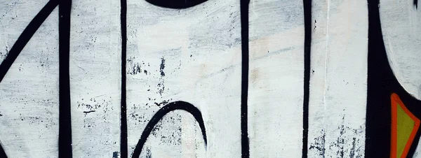 Уличное Искусство Абстрактное Фоновое Изображение Цветной Картины Белых Оранжевых Тонах — стоковое фото