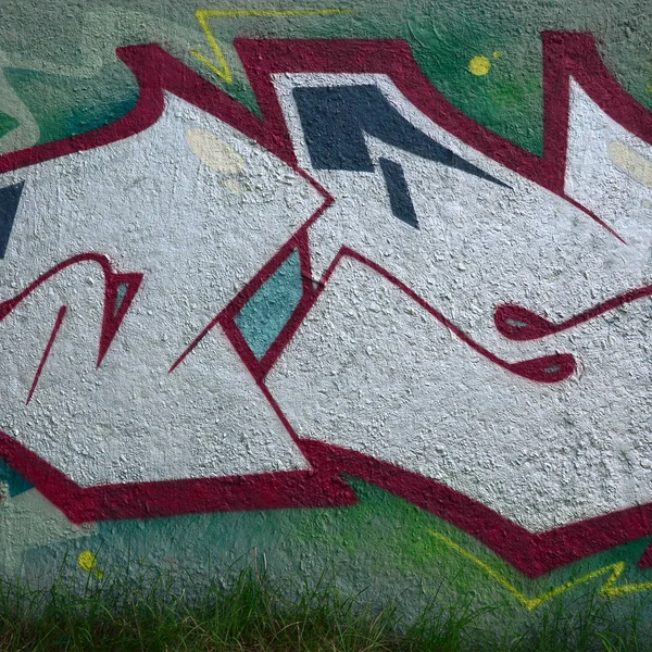 Уличное Искусство Абстрактное Фоновое Изображение Цветной Картины Хромированных Красных Тонах — стоковое фото