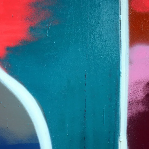 Gatukonst Abstrakt Bakgrundsbild Ett Fragment Färgad Graffitimålning Moderiktiga Färger — Stockfoto