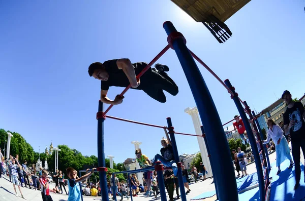 Kharkiv Ukrajna Május 2018 Street Edzés Show Során Éves Fesztivál — Stock Fotó