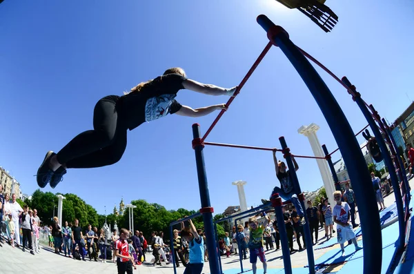 Kharkiv Ukrajna Május 2018 Street Edzés Show Során Éves Fesztivál — Stock Fotó