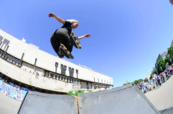 Kharkiv Oekraïne Mei 2018 Rolschaatsen Tijdens Het Jaarlijkse Festival Van — Stockfoto