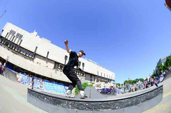 Kharkiv Oekraïne Mei 2018 Rolschaatsen Tijdens Het Jaarlijkse Festival Van — Stockfoto