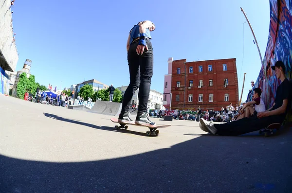 Kharkiv Ukraine Maio 2018 Concurso Skate Parque Skate Livre Durante — Fotografia de Stock