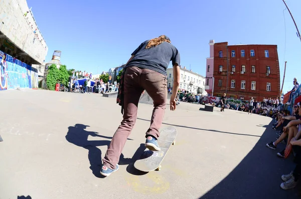 Kharkiv Ukraine Maio 2018 Concurso Skate Parque Skate Livre Durante — Fotografia de Stock