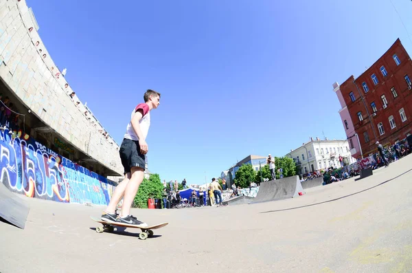 Kharkiv Ukrayna Mayıs 2018 Açık Havada Skate Park Sokak Kültür — Stok fotoğraf